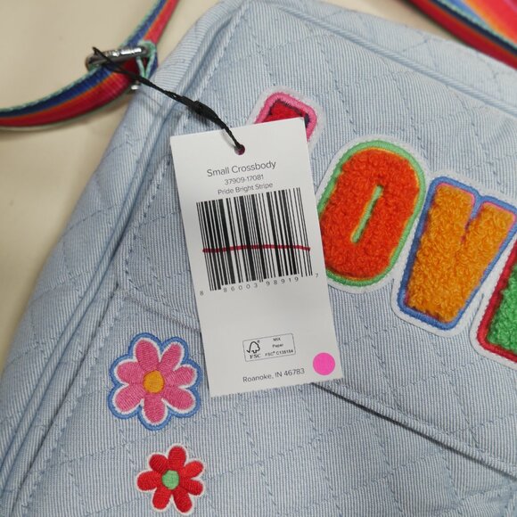 Set Vera Bradley Mini Totepack & Small Crossbody Love Is Love Rainbow Pride NWT - Picture 8 of 16
